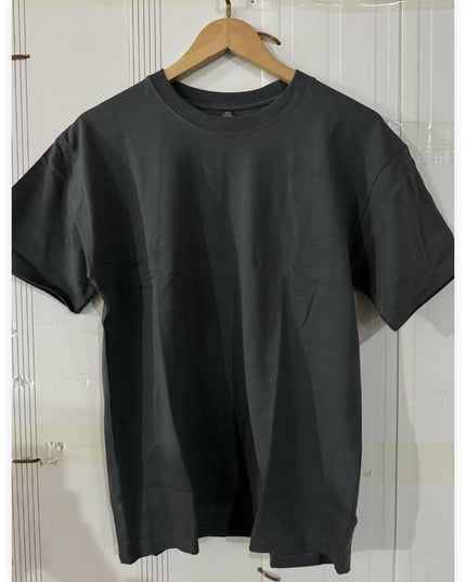 Plus Size Cotton Men's Blank T-Shirt White Oversized Retro Solid Color T-Shirt Large Size Men's Women's Fashion Short Sleeve Men's T-Shirt
