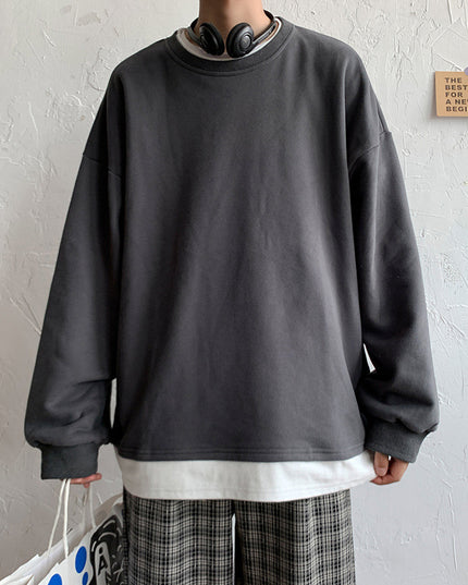 Men's Loose Round Neck Pullover T-shirt