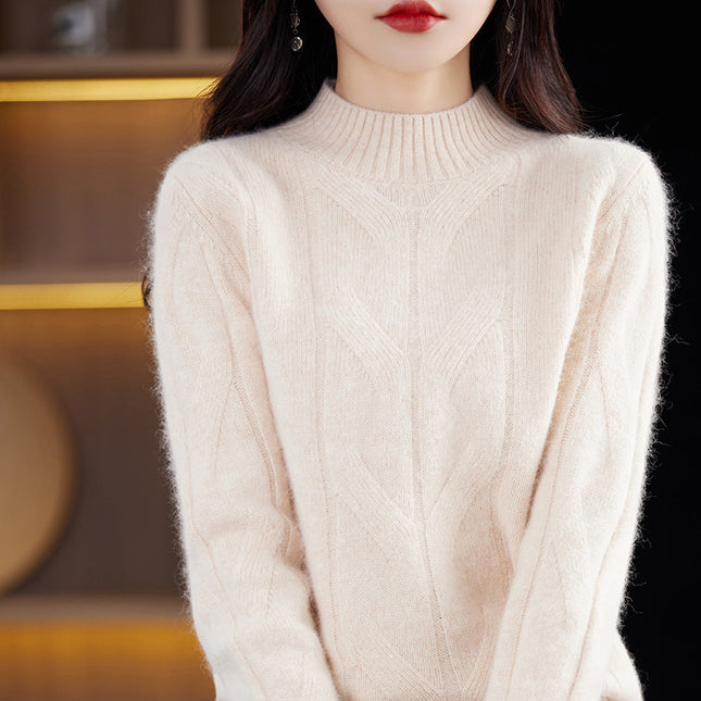 Women's Autumnwinter Fashion Knitted Top Bottoming Shirt