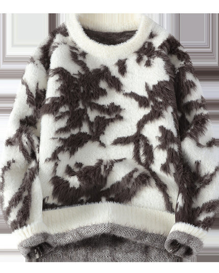Autumn And Winter Round Neck Loose Sweater Men's Knitted Shirt