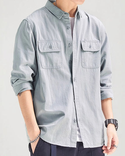 Design Sense Overalls Long Sleeve Shirt Men