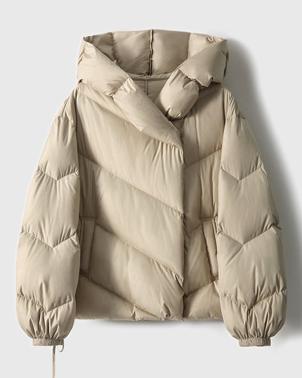 Hooded Small Puffer Jacket Coat