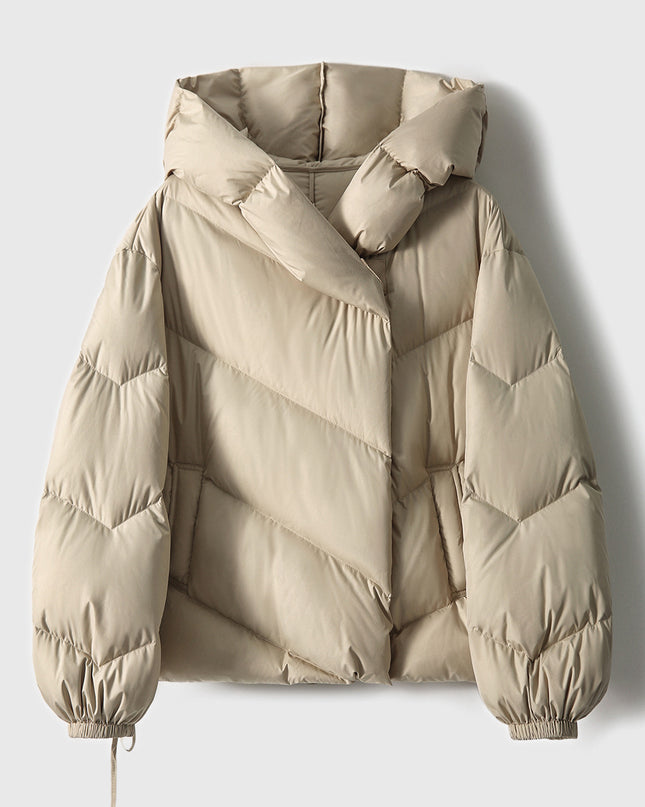 Hooded Small Puffer Jacket Coat