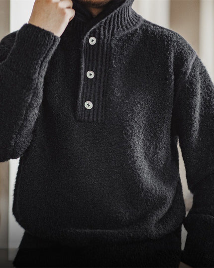 Lapel Thermal Head Cover Thick Sweater Men