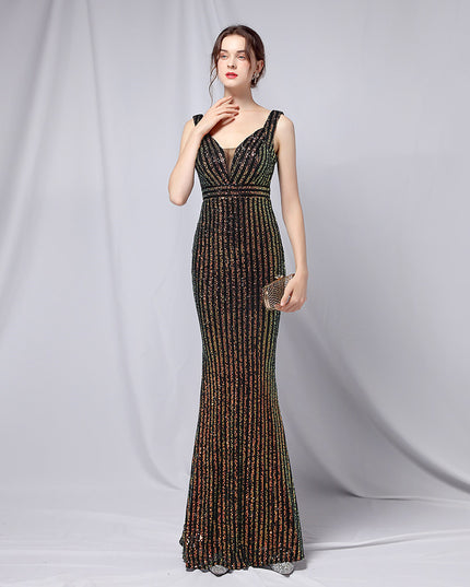 New Sequined Fishtail Long Dress