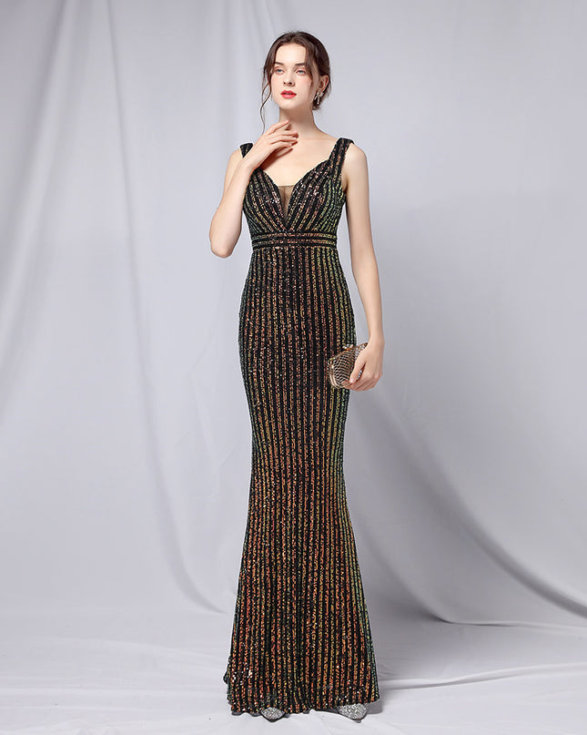 New Sequined Fishtail Long Dress