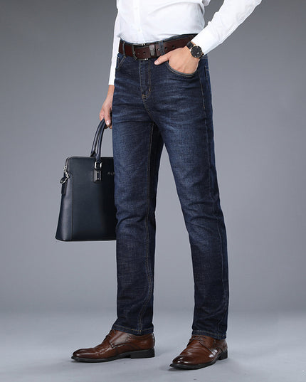 Business Straight Stretch Fashion Loose Men's Jeans