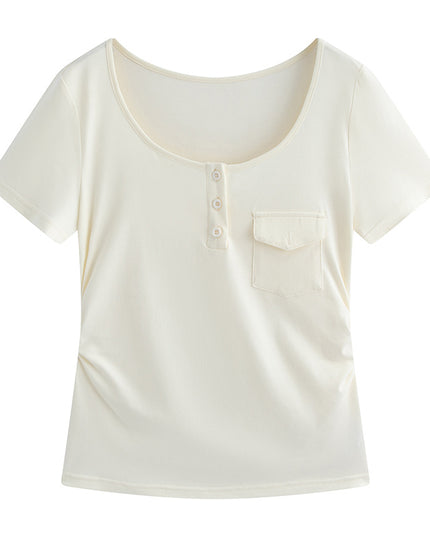 Soft And Slim Short Sleeved Top T-shirt