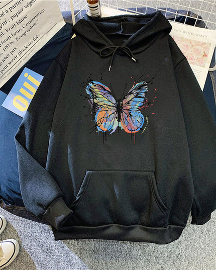 Plus Size Loose Hooded Sweater For Women