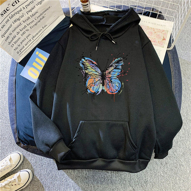 Plus Size Loose Hooded Sweater For Women