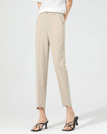 Cropped Harem Suit Pants Women's Loose Casual Cigarette Pants