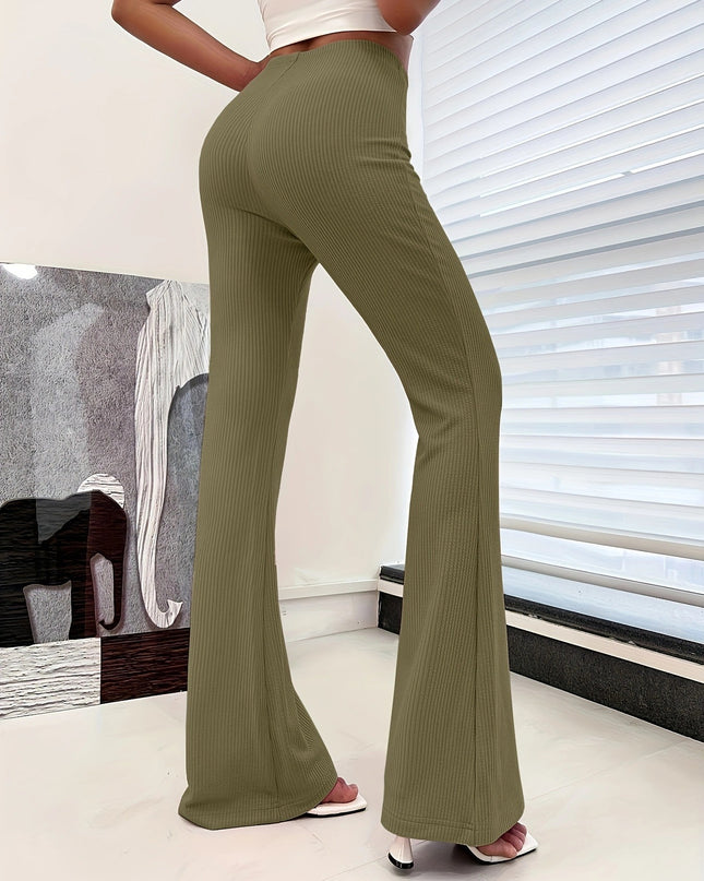 European And American Sports Casual Yoga Slightly Flared Straight Slim Fit Hip Raise Trousers