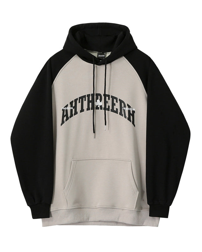 Men's Sweatshirt Vintage Letter Print Sports Hoodie