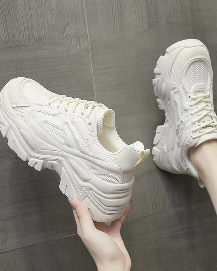 Women's Thick Bottom Breathable White Shoes