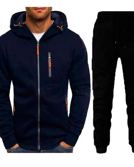 Men's Sport Suit Zipper Cardigan Two-piece Set
