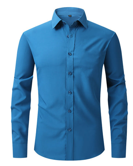 Plus Size Full Elastic Force Shirt Men's Long Sleeve
