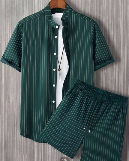 Beach Style Short Sleeve Shirt Men's Suit