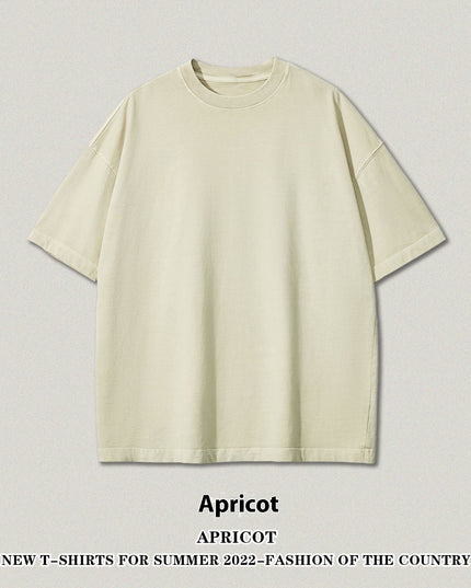 Washed Heavy Cotton Short Sleeve Retro