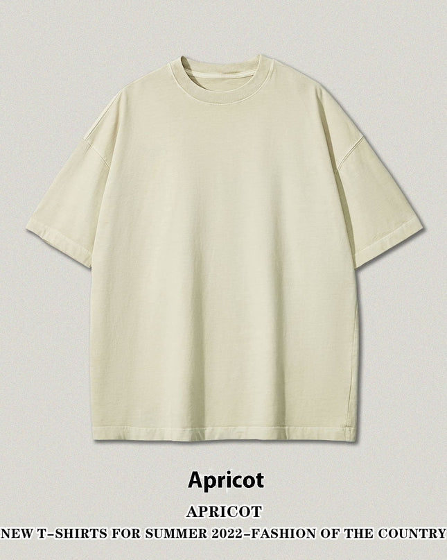 Washed Heavy Cotton Short Sleeve Retro