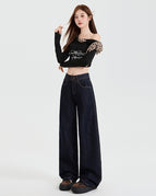 Dark Blue Cropped Thin