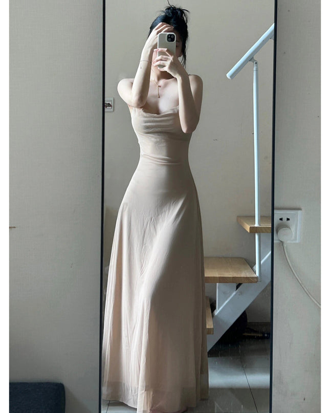 Summer Waist Slimming Elegant Adult Lady Like Woman Socialite French Dress