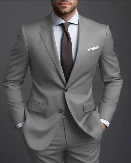 Business Casual Men's Fashion Suit Two-piece Suit