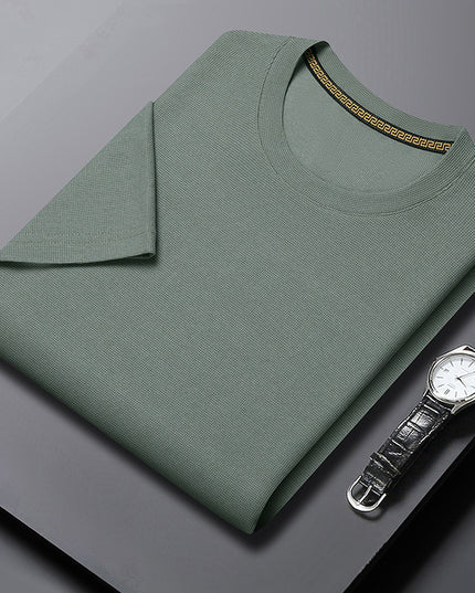 Men's Fashionable All-matching Round Neck Breathable Half Sleeve Top