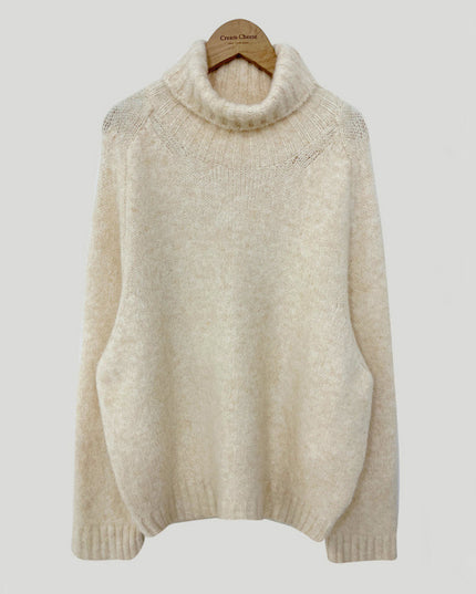 Retro Turtleneck Warm Pullover Bottoming Sweater Loose Outer Wear