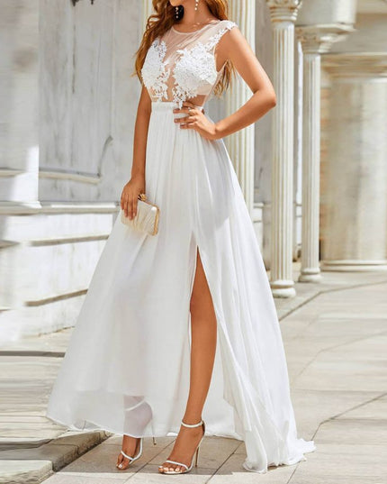Chiffon Lace Trailing Wedding Large Swing Dress