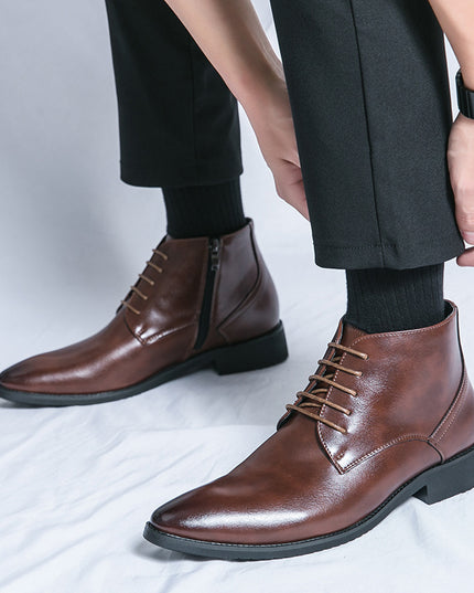 High-top Height Increased By Martin Boots With Zipper