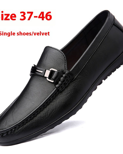 Men's Gommino Loafers Casual Leather Shoes Simple Velvet