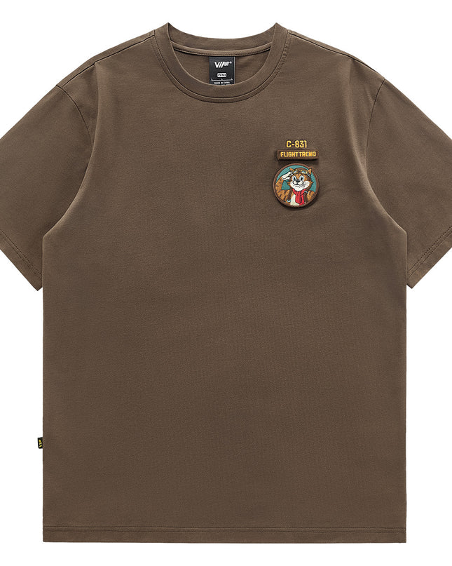 Men's Fashion Vintage Embroidered Short-sleeved T-shirt