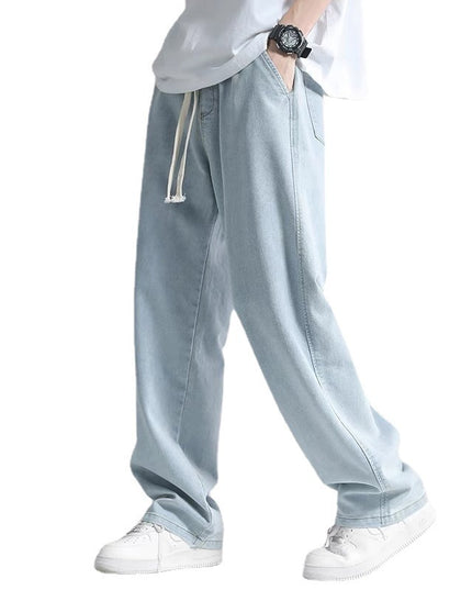 Straight Jeans Men's Loose Drooping Wide Leg Draping Mop