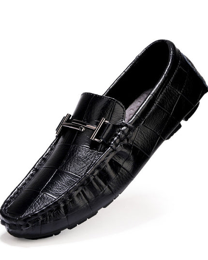 Casual Leather Shoes British Large Size Breathable Men's Peas Shoes