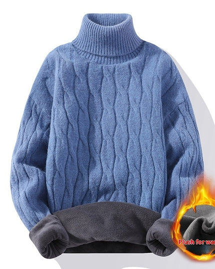 High Neck Velvet Thickening Thermal Sweater