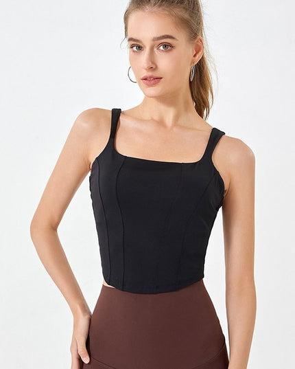 Nude Feel Women's Sports Vest With Chest Pad