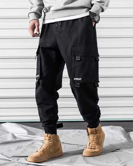 Multi-pocket handsome outdoor loose men's overalls