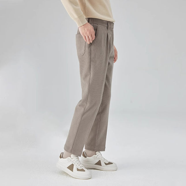 Corduroy Men's Straight All-matching Loose Trousers