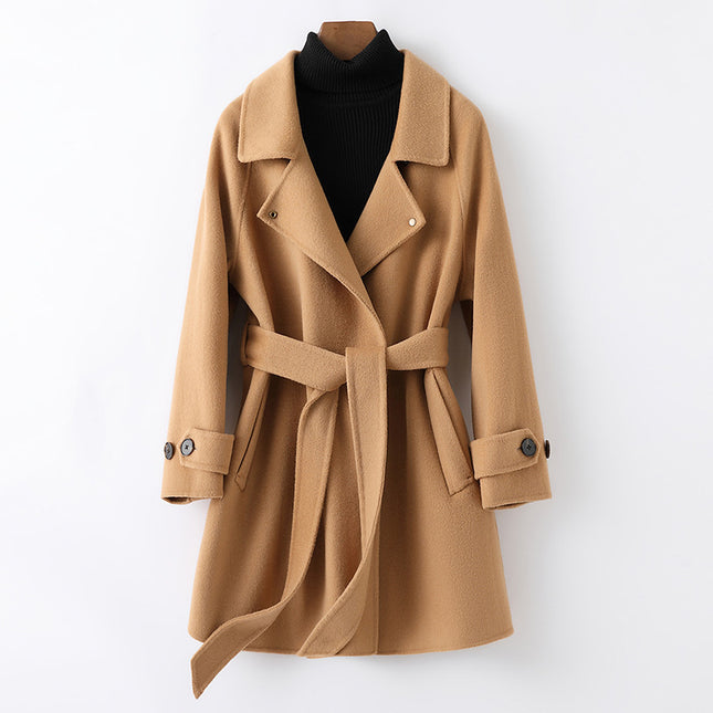 Fashion Personality Reversible Cashmere Coat Women
