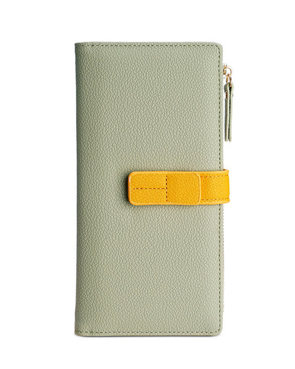 Long Multiple Card Slots Zipper Bag Buckle Korean Style High Sense Women's Wallet