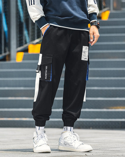 Men's straight-leg cropped trousers