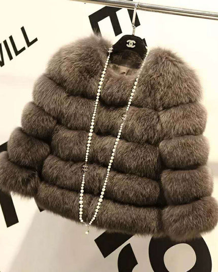 S-3XL Mink Coats Women Winter New Fashion FAUX Fur Coat Elegant Thick Warm Outerwear Fake Fur Jacket Chaquetas Mujer