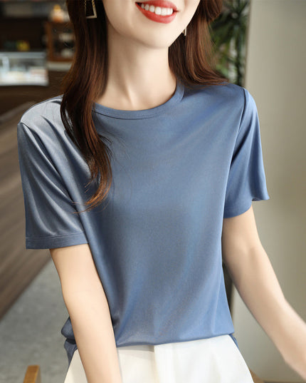 Vest Beautiful French Base Shirt Loose Satin Top