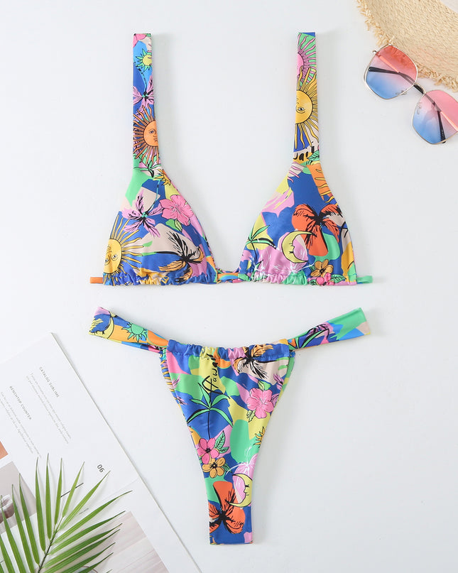 Women's Printed Multi-color Bikini Swimsuit