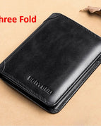 Black Three fold / Vintage leather