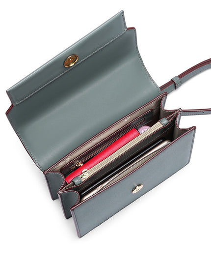 Leather shoulder messenger bag