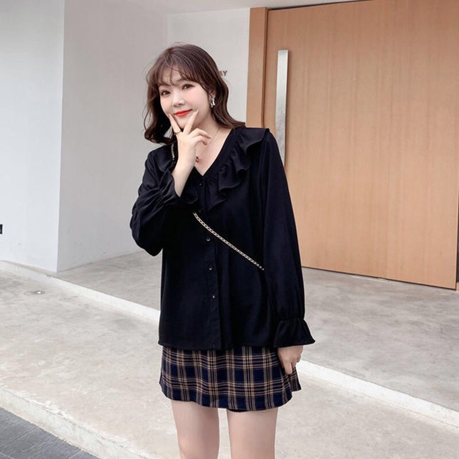 Women's ruffled shirt