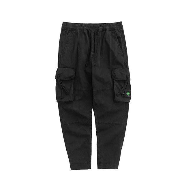 Workwear men's multi-pocket pants elastic waist