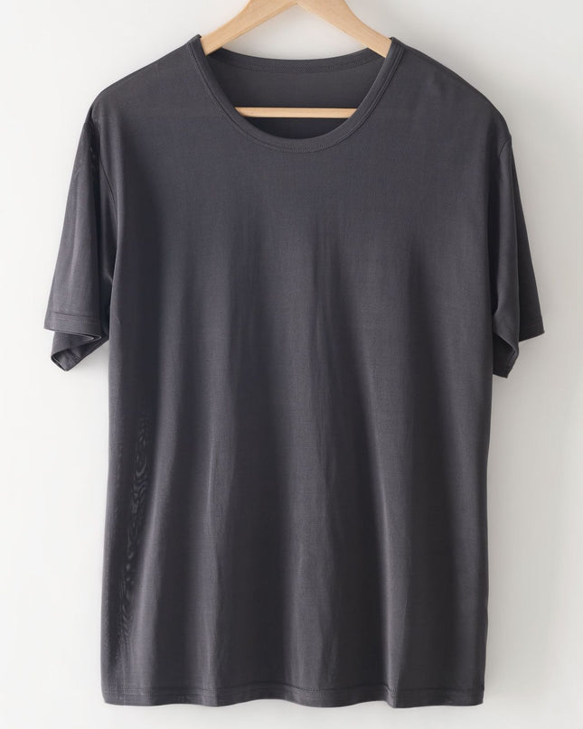 Men's Mulberry Silk Loose Round Neck Silk T-shirt