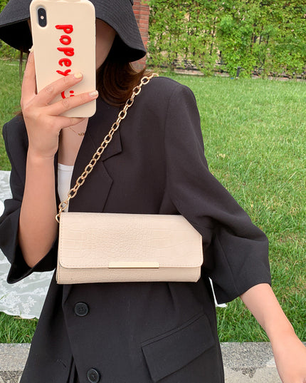 New Trendy Fashion Chain Pattern Small Square Bag